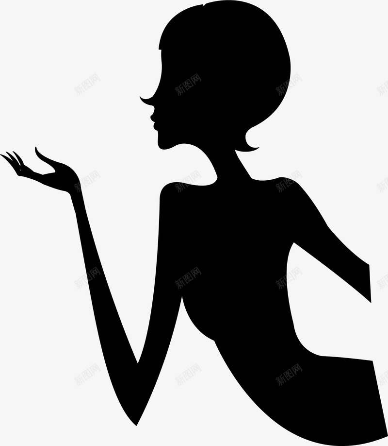 时尚美女剪影png免抠素材_88icon https://88icon.com 剪影 时尚 美女 设计图