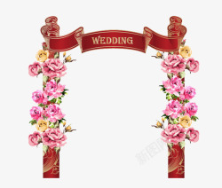 婚礼花门仪式区素材