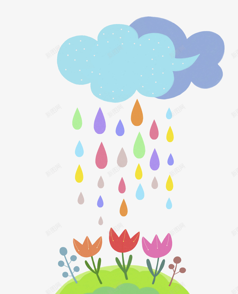 下雨的云png免抠素材_88icon https://88icon.com 下雨 云彩 云朵 彩色 植物 绿色 花草 阴雨天气 雨水