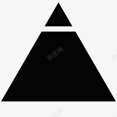 抽象图形素材产品实物黑色正三角形图标图标
