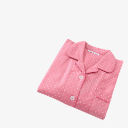 圆点粉红色睡衣女装素材
