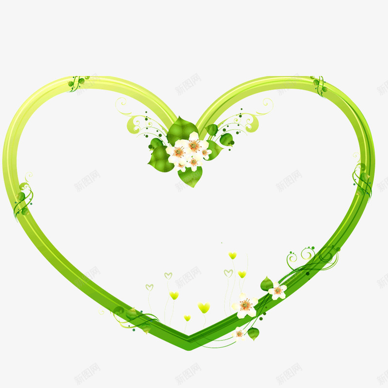小清新心形框字牌留言png免抠素材_88icon https://88icon.com 字牌 框 植物素材 爱心空心 绿色花卉 绿色藤蔓