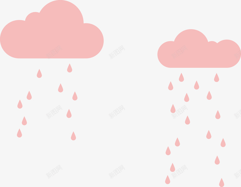 扁平卡通粉红色的云朵下雨png免抠素材_88icon https://88icon.com 下雨 云 云朵 卡通 扁平 粉红色的云 粉色的云 阴雨天气