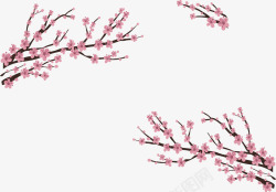 樱花节浪漫樱花树枝矢量图素材