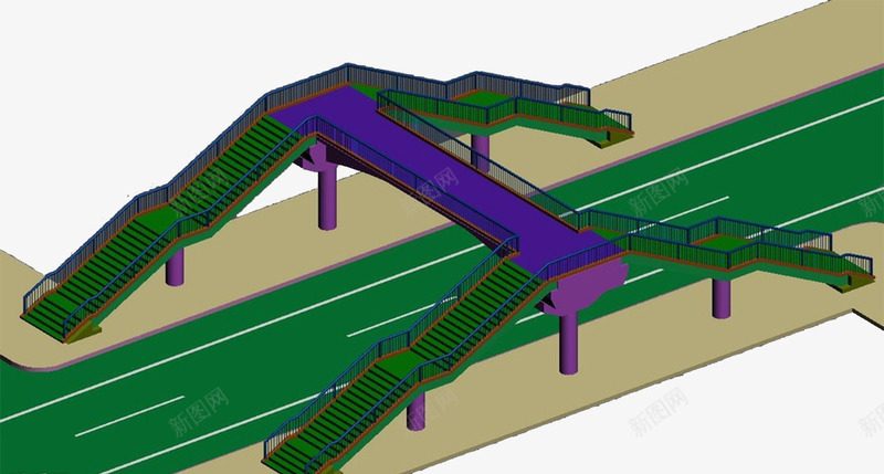城市立交桥png免抠素材_88icon https://88icon.com 城市立交桥 天桥 行人 通道