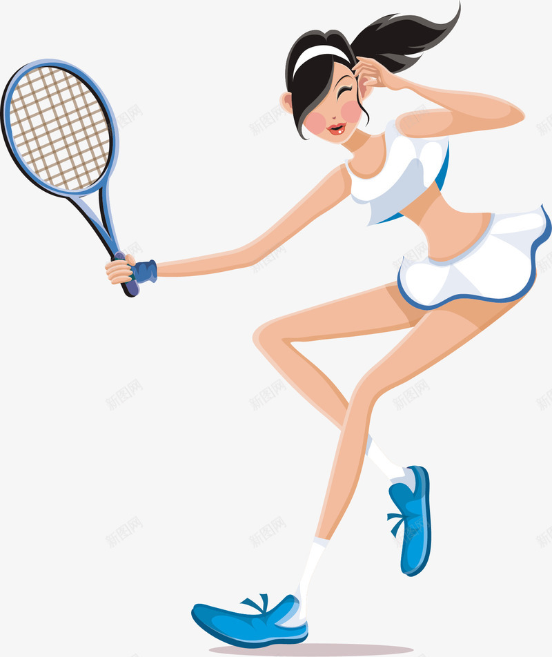 运动时尚美女png免抠素材_88icon https://88icon.com 健康类人物 时尚美女 网球 运动
