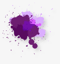 抽象紫色水渍素材