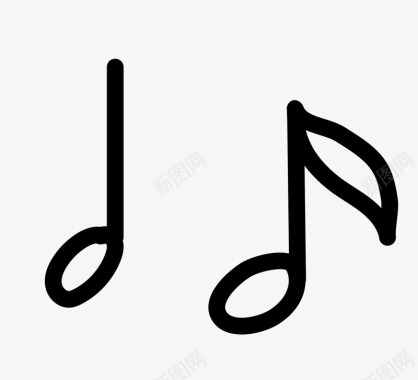 音乐符号点缀音乐符号矢量图图标图标