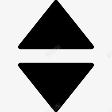 向上箭头箭头向上和向下填充三角形图标图标