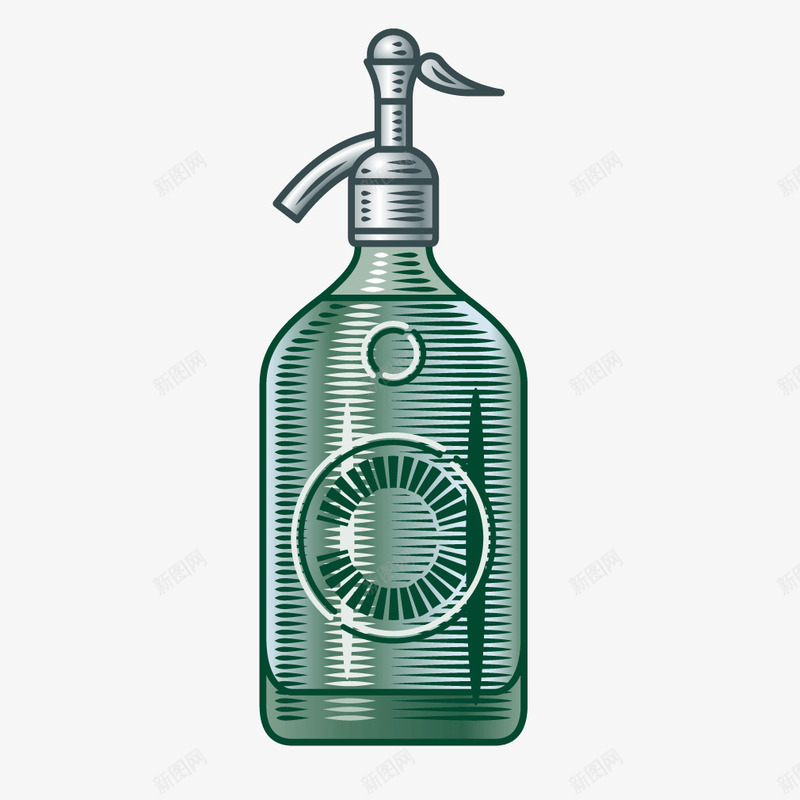 欧美复古绿色洗头膏png免抠素材_88icon https://88icon.com 复古 欧美 欧美复古 洗头膏 绿色