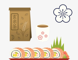 日本饮食文化插图素材