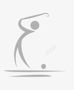 简洁运动项目高尔夫矢量图高清图片