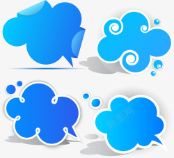 云朵语言对话框素材