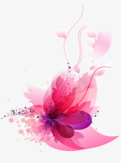 粉色花卉装饰矢量图素材