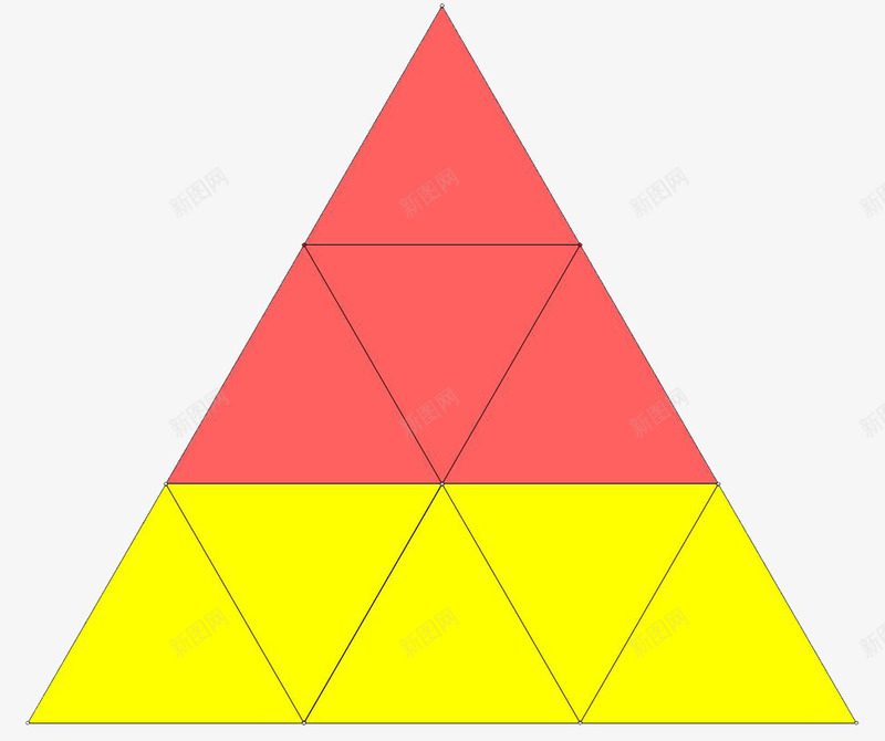 红黄色三角形png免抠素材_88icon https://88icon.com 三角形 几何图形 红色 组合 黄色