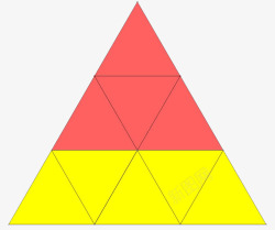 红黄色三角形素材