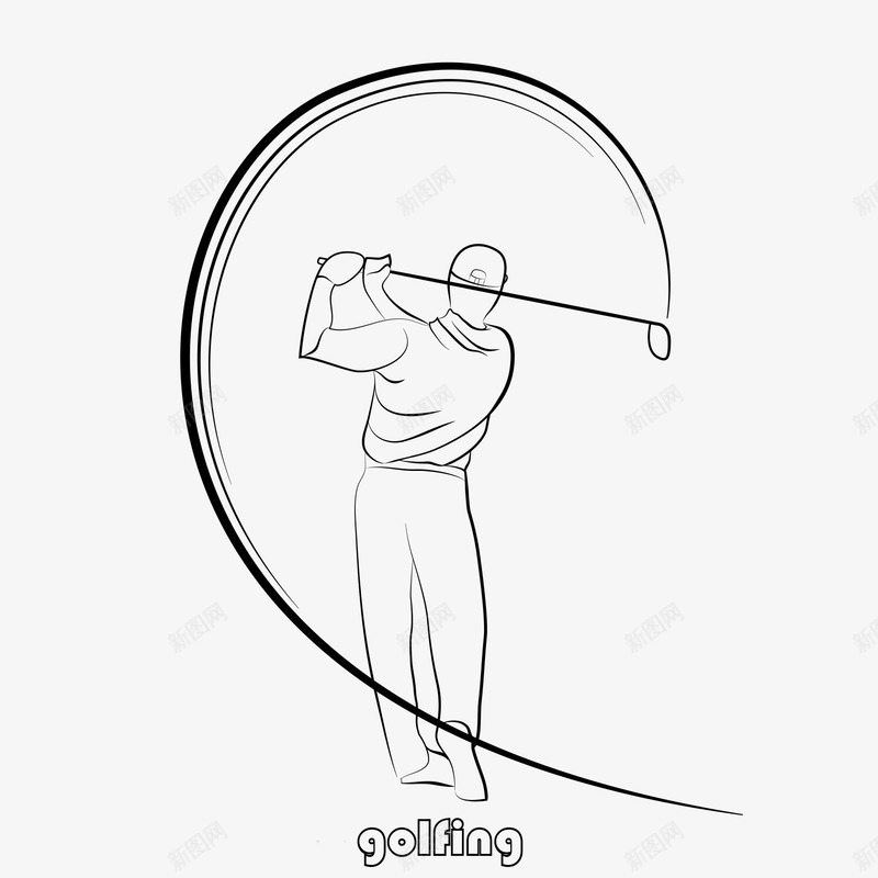 高尔夫球手png免抠素材_88icon https://88icon.com golfing png素材 球手 简洁 线条 高尔夫