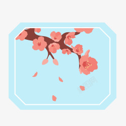 樱花卡片樱花标签高清图片