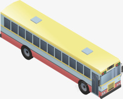 旅游城市公交巴士矢量图素材