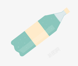 矢量矿泉水瓶子卡通简洁扁平化矿泉水瓶子高清图片
