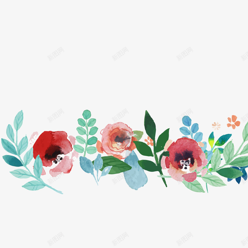 彩绘手绘植物花卉矢量图ai免抠素材_88icon https://88icon.com 彩绘 手绘 植物 水彩 水粉 花卉 装饰 边框 矢量图