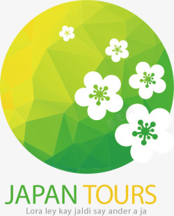 日本樱花旅行标志素材