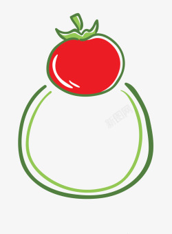 卡通简洁食物番茄矢量图素材