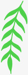 绿色简洁树叶造型素材