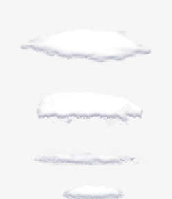 手绘合成白色云朵效果雪地素材