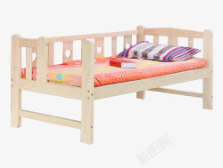 超简洁超简洁木制单人小床高清图片