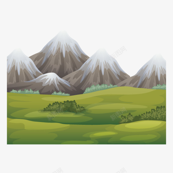 高山绿地png免抠素材_88icon https://88icon.com 白云 绿地 风景 高山