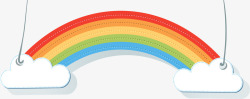 彩虹标贴手绘彩虹标贴矢量图高清图片