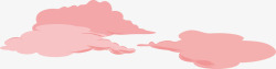 可爱粉红色的云朵矢量图素材