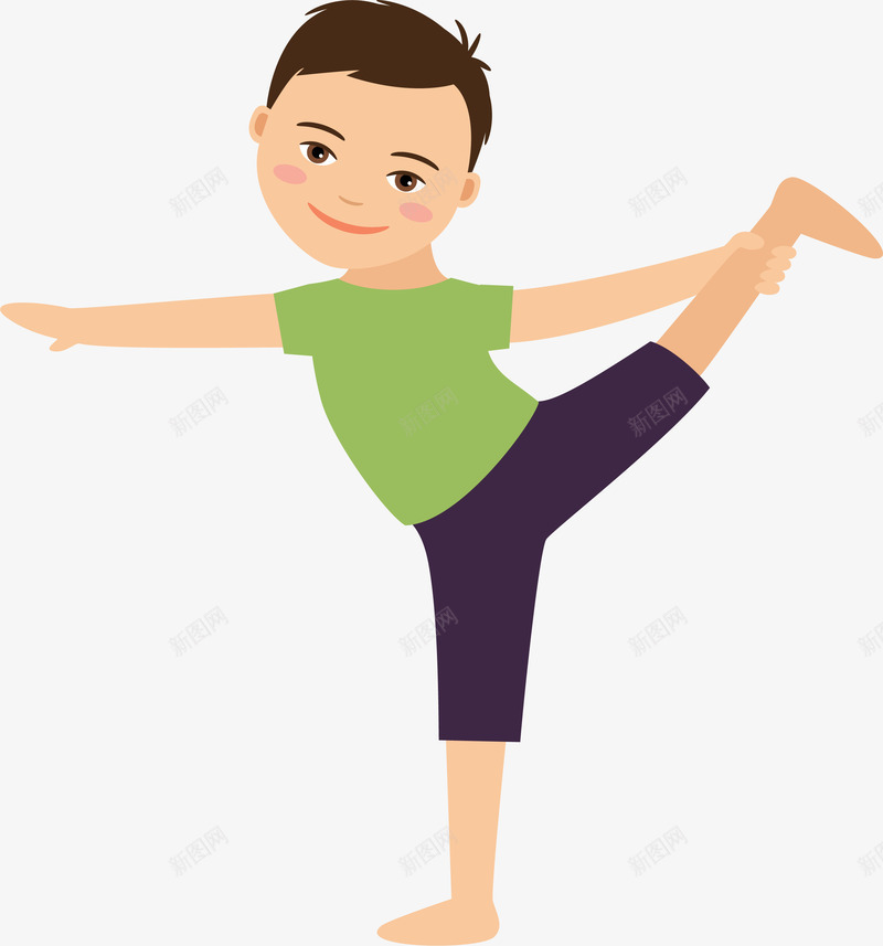 卡通瑜伽体育运动人物插画矢量图ai免抠素材_88icon https://88icon.com 体型塑造 体育运动 健身 养生 减肥 塑形 瑜伽 瑜伽动作 男生瑜伽动作 美体 锻炼 矢量图