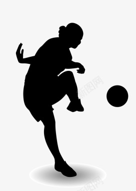 足球运动姿势矢量图图标图标