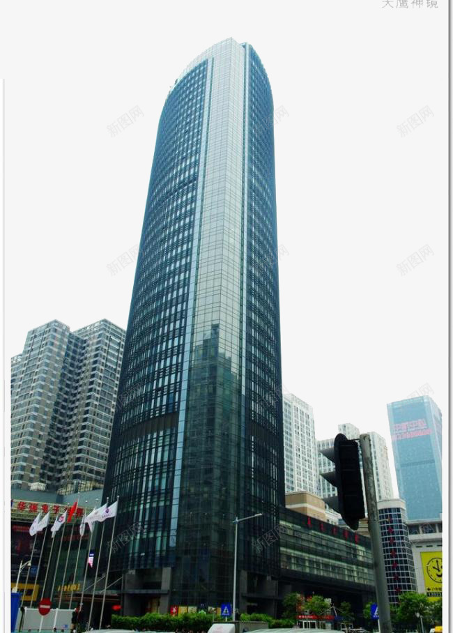 城市楼景png免抠素材_88icon https://88icon.com 城市高楼 深圳建筑 玻璃墙 通天楼