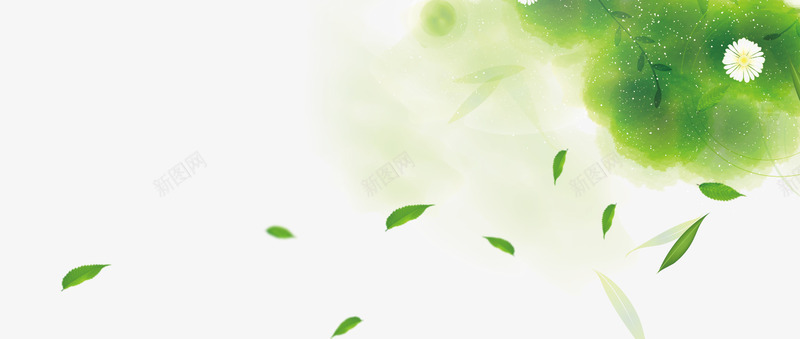 绿色清新花朵树叶白云装饰png免抠素材_88icon https://88icon.com 树叶 清新 白云 绿色 花朵 装饰