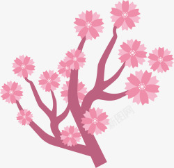 创意粉色樱花矢量图素材