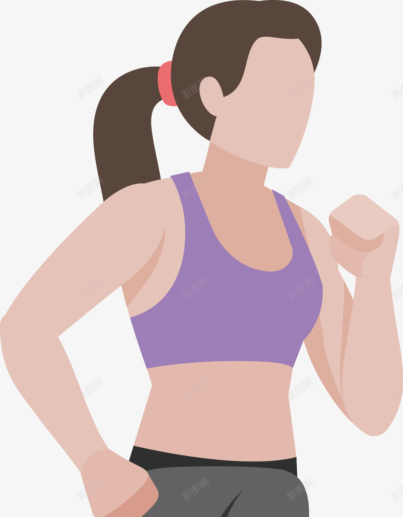 美女教练跑步前热身运动png免抠素材_88icon https://88icon.com 体力 健康 健身 跑步 运动