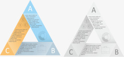 三角折纸信息图表素材