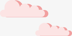 粉红色云可爱卡通粉红色的云朵矢量图高清图片