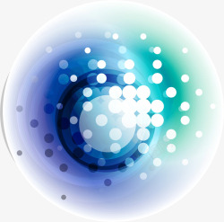 蓝色圆环圆点科技代码素材