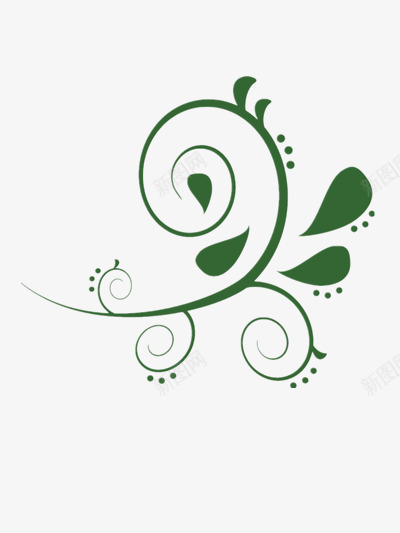 简洁绿色树枝装饰图png免抠素材_88icon https://88icon.com 简洁 绿叶 绿色 装饰 设计