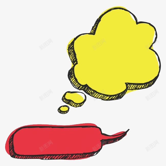 卡通对话框png免抠素材_88icon https://88icon.com 云朵 创意 彩绘 水墨 简笔 红色的 长形对话框