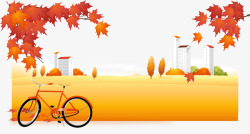 枫叶边角素材秋天风景图高清图片