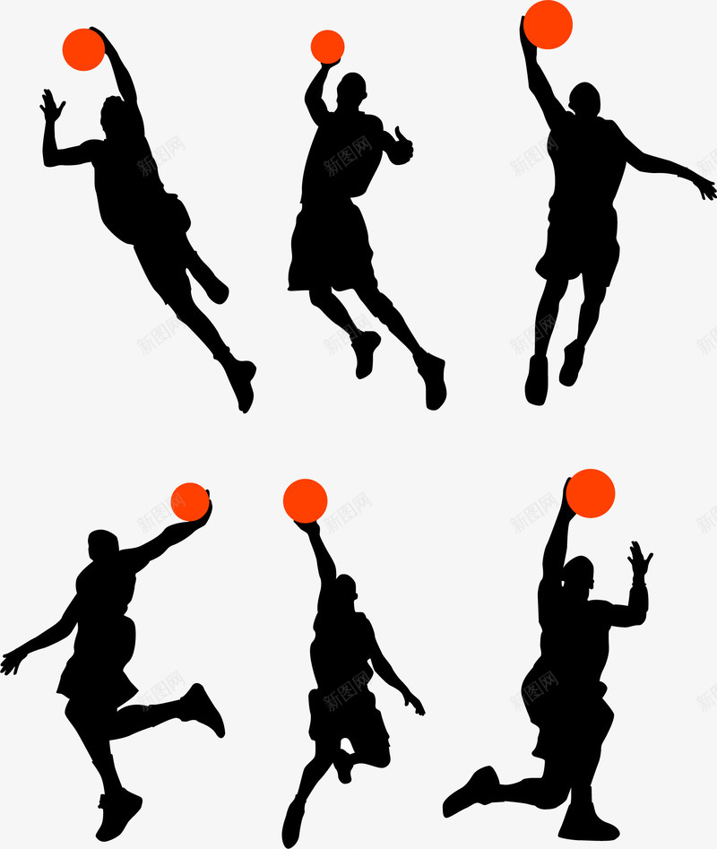 运动员打篮球剪影png免抠素材_88icon https://88icon.com 剪影 打篮球 运动员