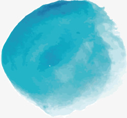 天蓝色水彩圆点矢量图素材