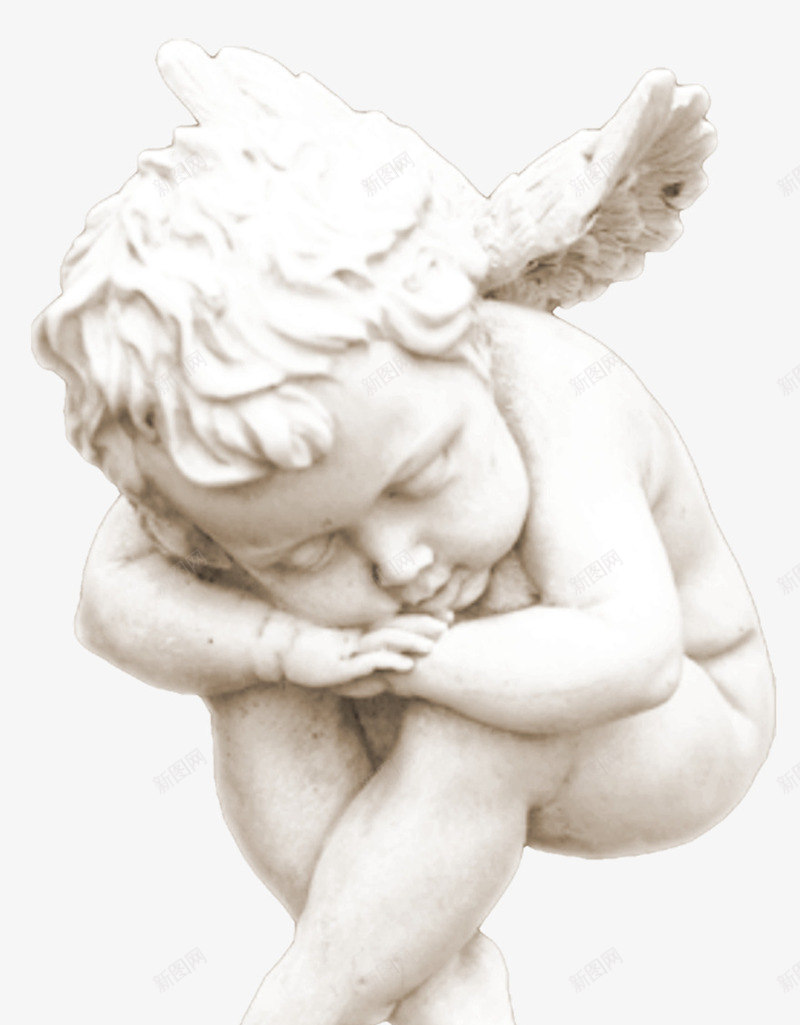 石像png免抠素材_88icon https://88icon.com 天使 婴儿 欧美 石像 翅膀 雕像