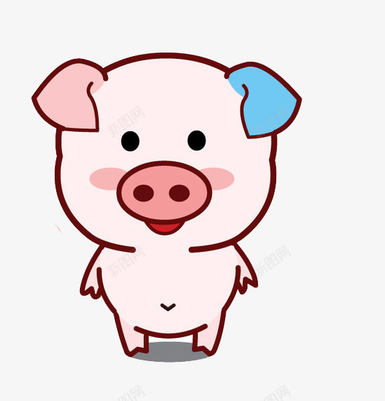 卡通微笑的猪剪影png免抠素材_88icon https://88icon.com Q版猪 动物 动物剪影 微笑 猪 猪剪影 简洁 线稿