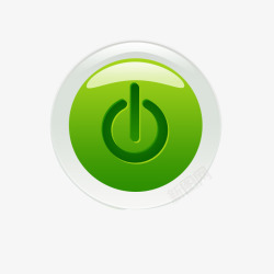 绿色清新淡雅简洁开关按钮素材